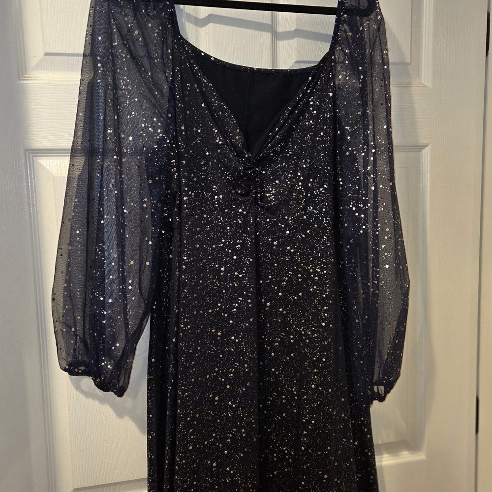 Elegant Black Glitter Dress
